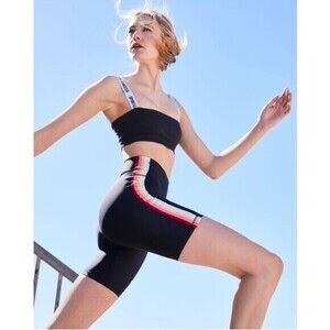 Spiritual Gangster Rainbow Strip Bike Shorts